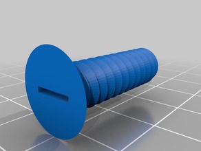 flache Schraube diy 3d print model - Mito3D