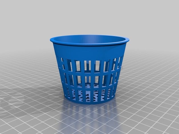 il mio personalizzato parametrico net pot coppa netto idroponica, aeroponica fogponics all'aperto e giardino su misura 3D print model - Mito3D