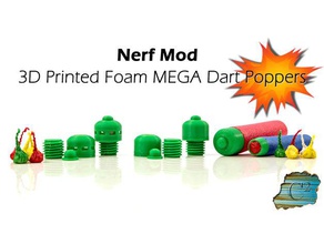 nerf mega explosive tips - party snap foam dart toy & game accessories boom darts ammo 3d print model - Mito3D