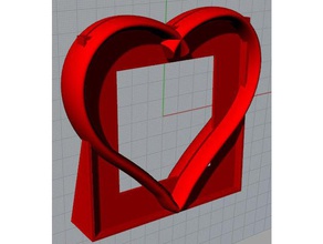 porta foto do agregado familiar cuore stand fotografia coração de suporte 3d print model - Mito3D