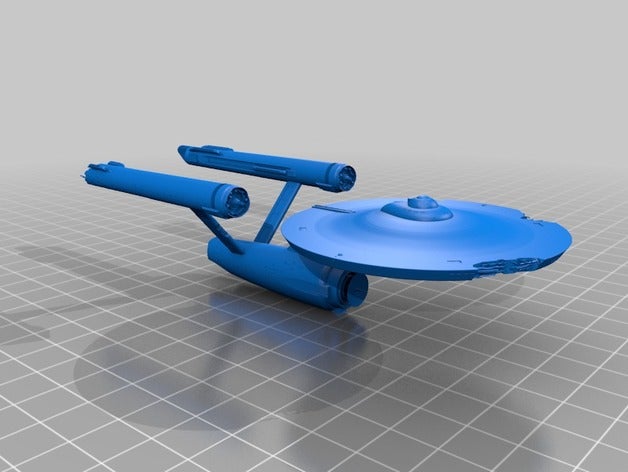 star trek enterprise ncc-1701 1 2000 bozuk modelleri hasar görmüş kurumsal 3D print model - Mito3D