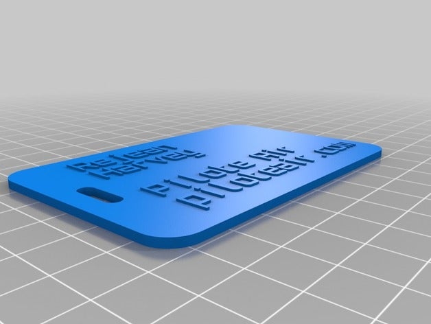 pilote de l'air étiquettes à bagages l'organisation personnalisé 3D print model - Mito3D