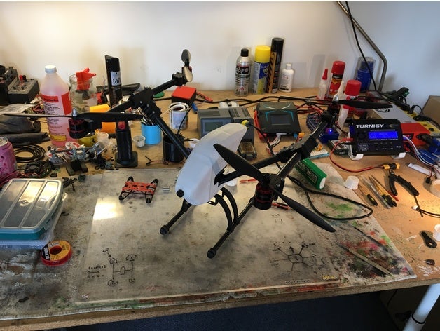 x predator mk3 r c véhicules catia v5 dji inspire drone d'inspirer quadricoptère 3D print model - Mito3D