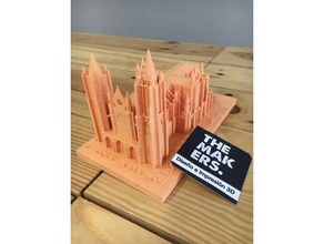 catedral de leon edifícios e estruturas 3d print model - Mito3D