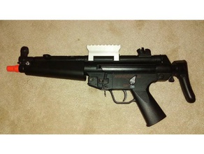 airsoft mp5 top rail mount sport & outdoors 3d print model - Mito3D