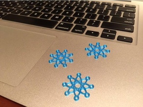 tinkercad tutorial cool shapes 2d art bling card front computer stickers dangle fast print key ring keyring phone case quick snowflake spirograph window hanger zipper pull 3d print model - Mito3D