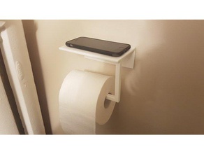 papel higiénico titular del teléfono cuarto de baño iphone el inodoro soporte 3d print model - Mito3D