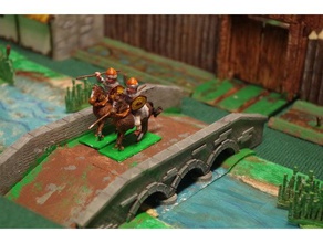 il ponte di pietra edifici e strutture 28mm storico romano sassone la wargame wargames-giochi guerra terreno 3d print model - Mito3D