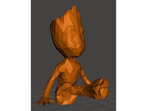 low poly baby groot new creatures 3d print model - Mito3D