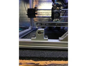 shortened 8mm sk8 guide rod clamp 2020 folgertech prusa i3 3d printer parts mount linear bearing reprap champion 3d print model - Mito3D