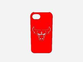 customized iphone 5 cell phone case chicago bulls logo accessories 3d print model - Mito3D