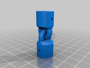 impressão em lugar personalizável conector universal Impressora 3d de peças cardan 3d print model - Mito3D