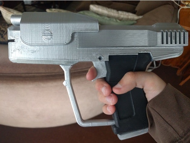 pistola de halo simplificada armas simplificado juegos arma fuego las jueguete prop props juguete los juguetes 3D print model - Mito3D