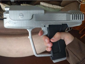 pistola halo simplificada gun simplified games guns jueguete prop props toy toys 3d print model - Mito3D
