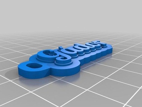 g dor sin borde Schlüsselanhänger kundengebundene 3d print model - Mito3D