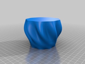 wellige Bio-vase, 2 glatt Container kundengebundene 3d print model - Mito3D