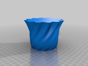 wellige, organische vase 6 Container kundengebundene 3d print model - Mito3D