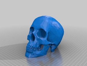 my customized stereographic skull 2 math art 3d print model - Mito3D