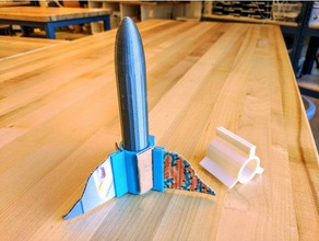 air rocket fin collier l'ingénierie de l'air la fusée vapeur tige 3d print model - Mito3D