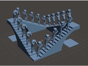 endless staircase decor esher mcescher 3d print model - Mito3D