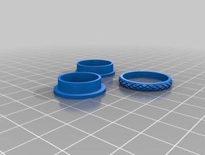 le projet de loi l'anneau 2 les anneaux personnalisé 3d print model - Mito3D