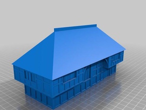 meia madeira projeto armazém modelos o sketchup wargame 3d print model - Mito3D