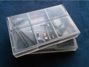 c-casette case organizer tool holders & boxes casette cassette repurpose screw upcycle 3d print model - Mito3D