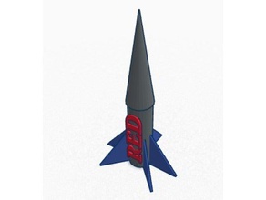 foguete modelo c6-7 motor veículos legal voar divertido pequena brinquedo 3d print model - Mito3D
