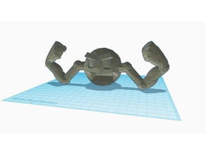 low-poly pokemon geodude creatures 3d print model - Mito3D