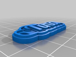 my customized multiline tag keychain-tina keychains 3d print model - Mito3D