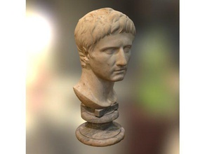 emperor augustus scans & replicas 3d printing scan bust hair head roman sculpture 3d print model - Mito3D