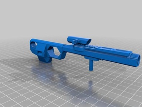 rail gun sniper rifle props fresco electroimán electromagnetismo rápido arma de fuego gunrail militar aseado el prototipo railgun los rieles wow 3d print model - Mito3D