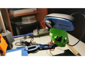 angle bed cam holder pantilt support d'angle ra avec 3d printer accessories camera mount logitech c270 webcam 3d print model - Mito3D