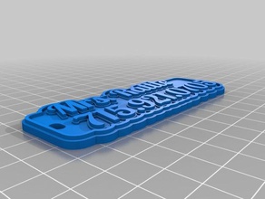 llavero--multilínea personalizable llavero llaveros personalizado 3d print model - Mito3D