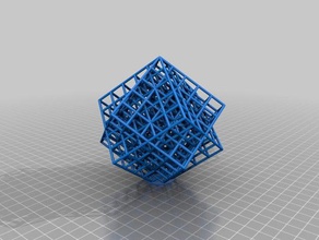 my customized lattice cube torture test math art 3d print model - Mito3D