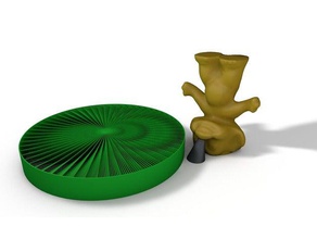 peludo troll 2 piezas - más pelo las esculturas de color figura cabello split 3d print model - Mito3D