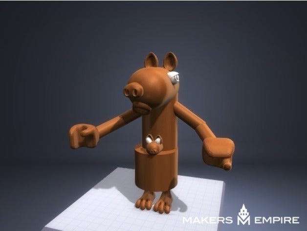 kangourou joey art 3D print model - Mito3D