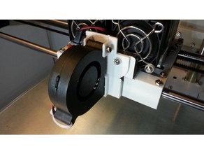 radial fan mount duct bibo 3d printer parts 3d print model - Mito3D