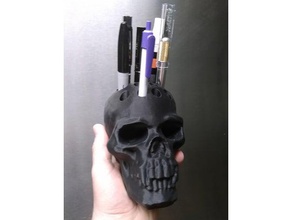 skull fangs pen holder 3d printing organizer 3d print model - Mito3D