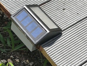 6 led pir solar light - removable decking clip outdoor & garden deck holder 3d print model - Mito3D