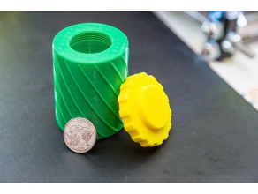konteyner kapağı dişli kaplar şişeler kap kavanozlar hap kabı iş parçacığı 3d print model - Mito3D