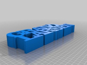 larsen my customized variable word sculpture more options signs & logos 3d print model - Mito3D