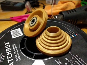 stepper style spool holders skateboard bearings 3d printer accessories 3d print model - Mito3D