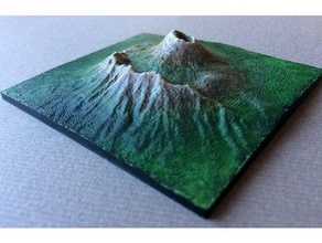 le mont vésuve sculptures heightmap italie paysage terrain volcan 3d print model - Mito3D
