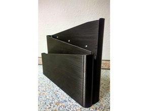 magazine holder wall mounted organization journal storage 3d print model - Mito3D