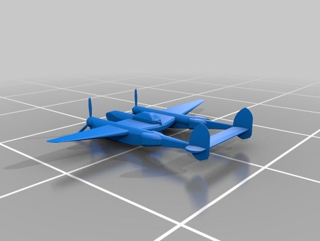 lockheed martin p-38 lightning vehicles airplane 3D print model - Mito3D