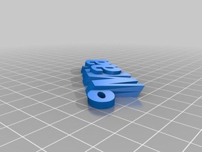 il mio personalizzato iamburny testo maya keyfob portachiavi organizzazione su misura 3d print model - Mito3D