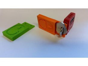 keylock kleines Schloss Rätsel Schlüssel lock 3d print model - Mito3D