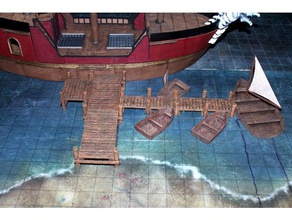 openforge 20 docks construction kit toy & game accessories dnd tiles dungeon miniatures openforge2 openforgeckit pathfinder rpg tabletop terrain tile 3d print model - Mito3D