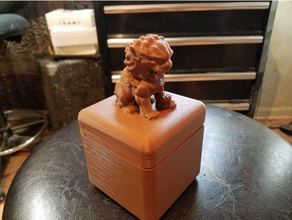 lion de la boîte sculptures 3d print model - Mito3D